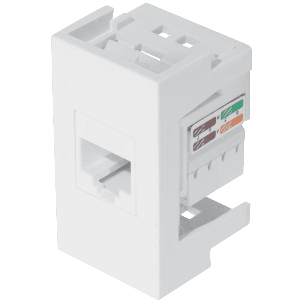 Módulo Tomada Rede RJ45 Cat. 5E 8 Vias Série - Modulare / Blanc mais / Evidence