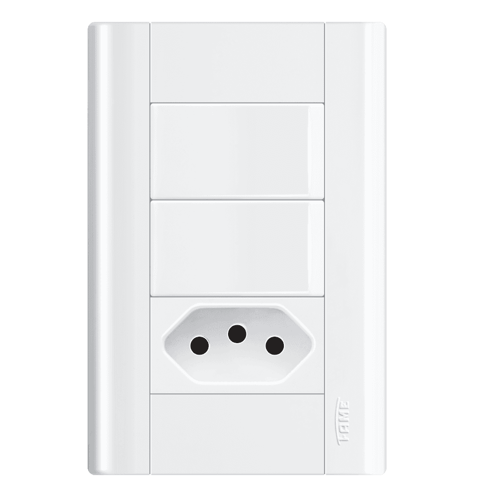 2 Interruptores Simples e Tomada 2P+T 10A/250V~ - Modulare