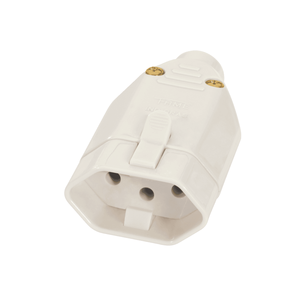 Tomada 2P+T - Junção Fêmea - 10A/250V~ - Cinza - Sobrepor