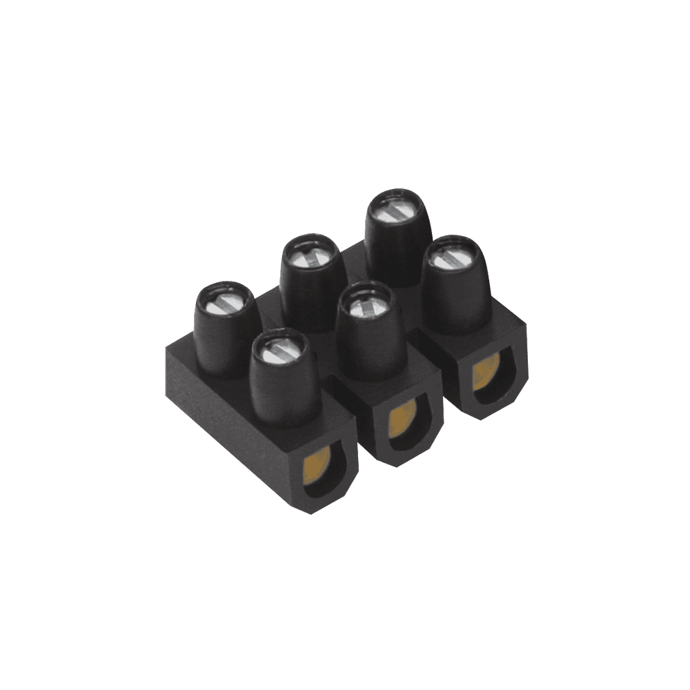 Conector 4mm² Múltiplo Barra com 3 Bornes para Condutor Elétrico