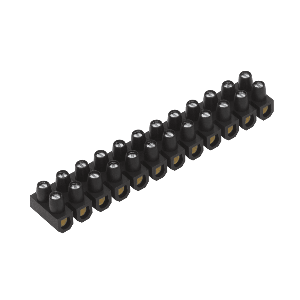 Conector 4mm² Múltiplo Barra com 12 Bornes para Condutor Elétrico
