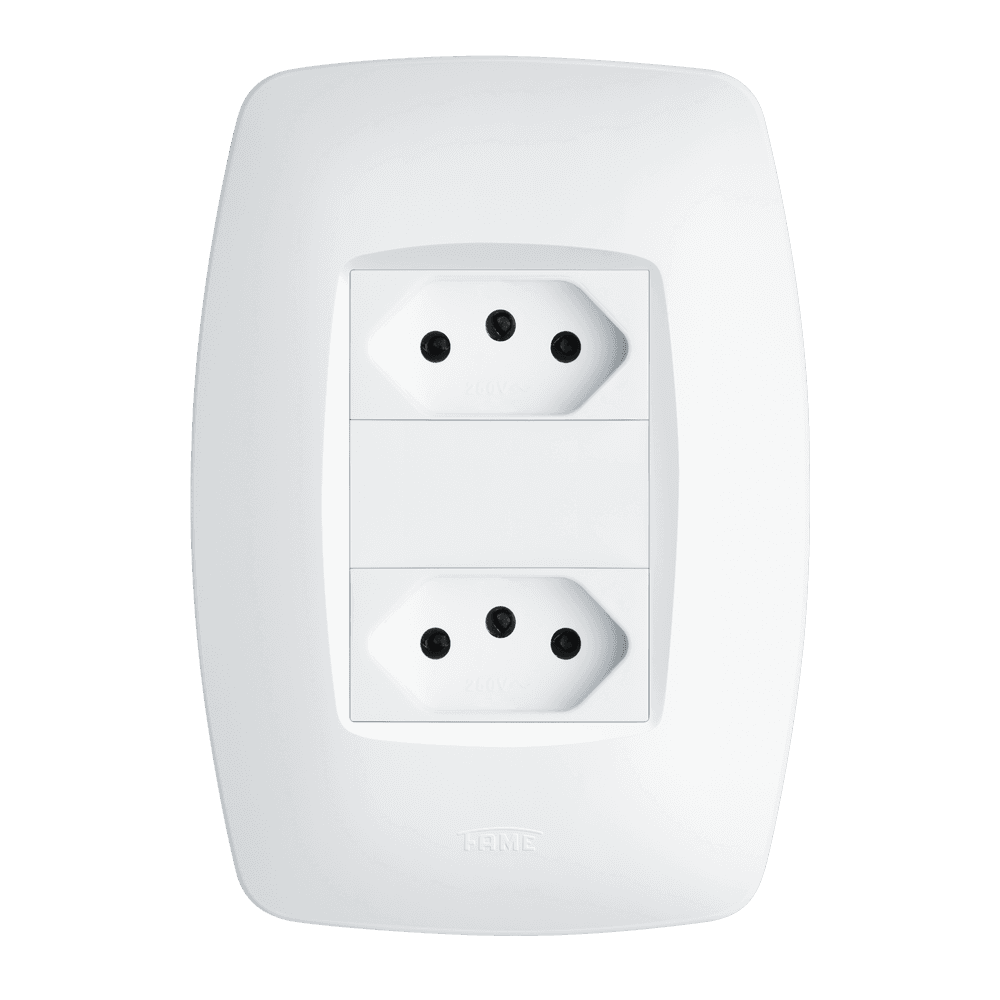 2 Tomadas 2P+T 10A/250V~ Distanciadas - Elegance