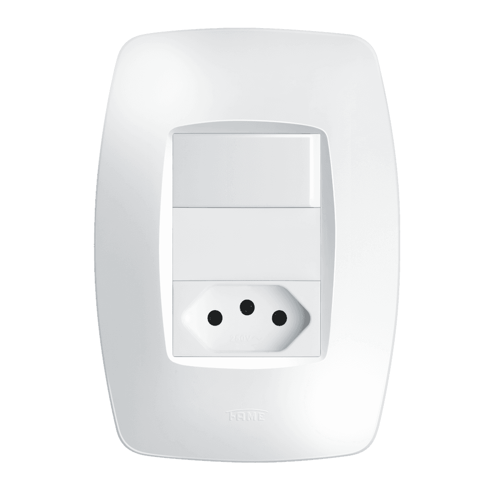 Interruptor Simples e Tomada 2P+T 10A/250V~ - Elegance