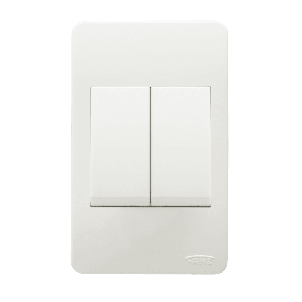 2 Interruptores Simples 16A/250V~ com Placa - Sistema Externo Modular