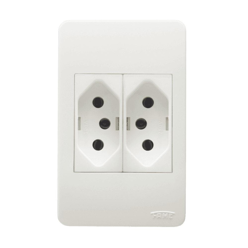 2 Tomadas 2P+T 10A/250V~ com Placa - Sistema Externo Modular
