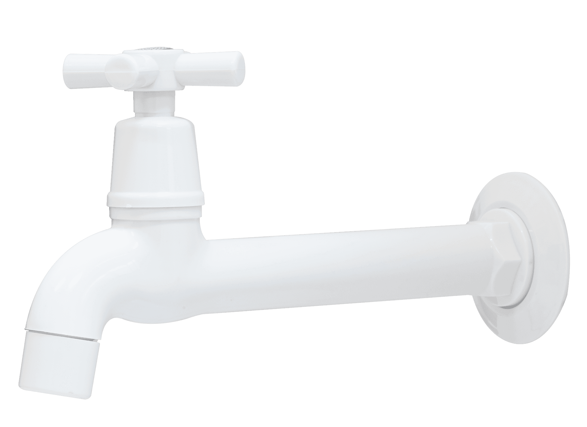 Torneira AcquaFam Bica Reta Parede - Cozinha Branca