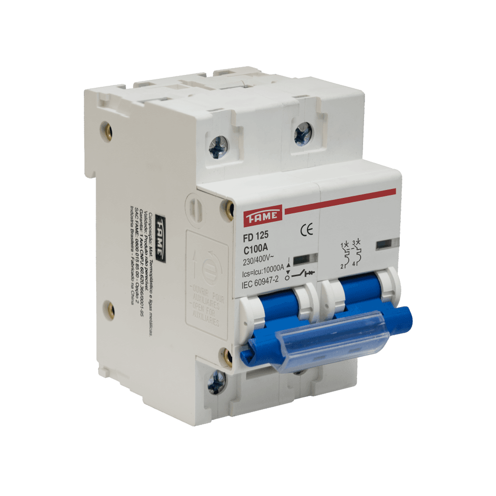 Disjuntor DIN FD 125 - Bipolar 2P 100A
