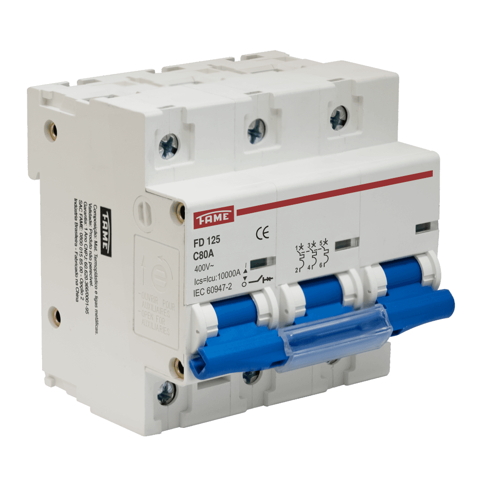 Disjuntor DIN FD 125 - Tripolar 3P 80A