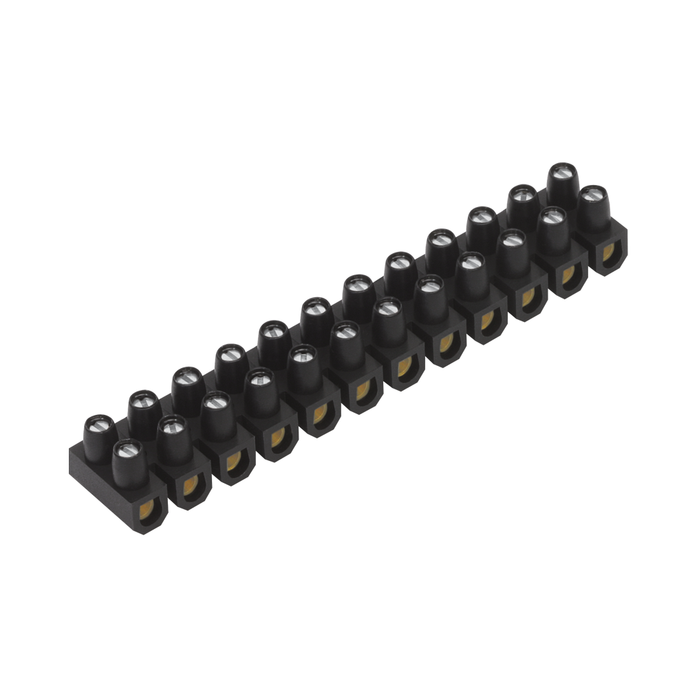 Conector 4mm² Múltiplo Barra com 12 Bornes para Condutor Elétrico