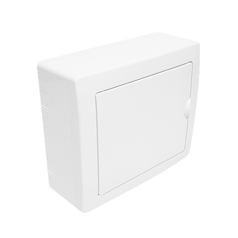 Quadro de Distribuição de Sobrepor para 6 Disjuntores NEMA ou 8 DIN - Porta Branca Reversível